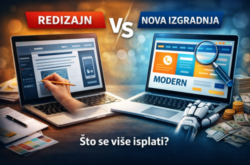 redizajn web stranice ili nova izrada usporedba